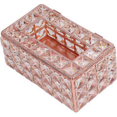Uadme Crystal Tissue Box Holder, прямоугольный декоративный держатель для салфеток, коробка для косметических салфеток, стекло с высоким содержанием бо