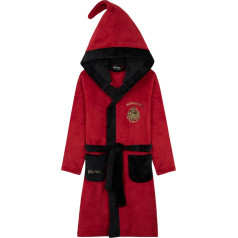 Harry Potter Mädchen Fleece Bademantel mit Kapuze, Taschen & Gürtel - kuscheliger Morgenmantel