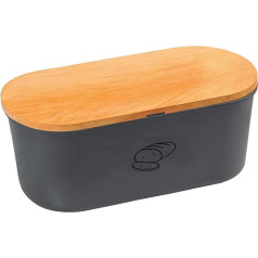 Kesper, 85093, Brotbox mit Schneidbrett, Box Melamin, Schneidbrett Buchenholz, Box 33,5 x 18 x Höhe 14 cm, Brett 34 x 18 cm