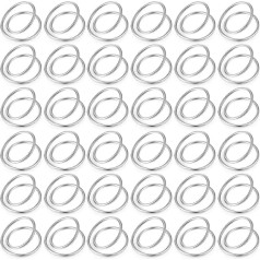 Jvareaty Набор из 36 металлических колец для салфеток со спиральными пряжками, простые кольца для салфеток для свадьбы, приема, ужина, вечеринки