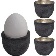 Betonics Giro Egg Cups Dark Grey Set of 4 Made of Concrete Handmade Egg Cups for the Breakfast Egg and Breakfast Table Suitable for All Egg Sizes Handmade with