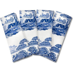 Голубые итальянские салфетки S/4, синий и белый