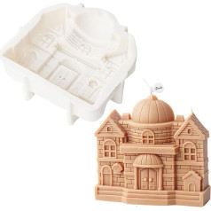 JS MOLD силиконовые свечи формы, замок силиконовые формы, мыло формы, 3D замок силиконовые формы эпоксидной смолы, замок помадки торт замок укр