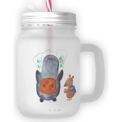 Мистер и миссис Панда Персонализированное питьевое стекло Mason Jar Bear Shoulder Look - Персонализированные подарки, персонализированная банка для к
