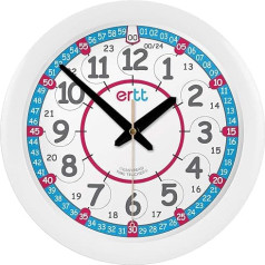 Настенные часы EasyRead time teacher ERC-RB-24, красный/синий 24 часа