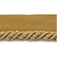 Expo International 1/4-Inch Mariel Decorative Lip Cord Trim Embellishment, 20-Yard, Gold