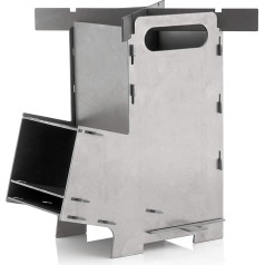 Ракетная плита BBQ-Toro #5 Plug-In System Rocket Stove из стали толщиной 2 мм для голландских печей, сковородок-гриль и многого другого