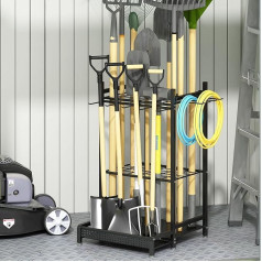 Органайзер для садовых инструментов GILLAS для гаража, стеллажи для хранения с крючками, металлический держатель для длинных ручек, метла, ло