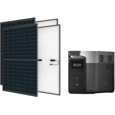 Электростанция Ecoflow Delta Max 2000 с жесткой солнечной панелью, 2 x 400 Вт