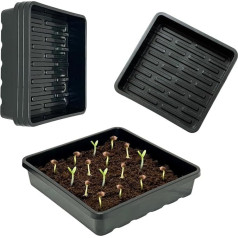 BeGrit 1010 Подносы для размножения без дренажных отверстий Сверхпрочный глубокий поднос для питомников Поднос для семян микрозелени Поднос д