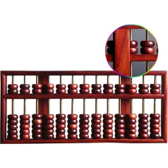 LKSGJSNB Абакус Pterocarpus Art Collection Abacus Ac Retro Abacus 13 Gears Desktop Decoration, коричневый