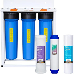 Rotek Water System s Whole House Water Filter System | 3-Stage Water Filter System | SED, PHO, ACB | Clean Water | Фильтр отложений, угольных блоков и полифосфата от накипи | 20