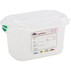 Genware Nev-12350 GN Коробка для хранения, глубина 1/9 100 мм, 1 литр (упаковка из 6 штук)