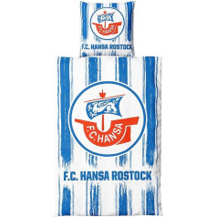 F.C. Hansa Rostock Постельное белье полосатое 2-спальное 135 x 200 см в джутовом мешке FCH