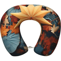 Подушка для путешествий Zhuanyun Umbrellas Starfish Print Classic Comfortable Memory Foam Travel Pillow Headrest Soft Pillow