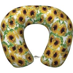 Подушка для путешествий Zhuanyun Sunflower.1 с принтом, классическая, удобная, пена с памятью, подушка для путешествий, подголовник, мягкая подушка
