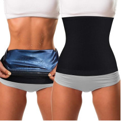 Geyoga 2 Pieces Waist Trimmer for Women Sweat Wrap Sweat Waist Trainer for Bodybuilding Lower Belly Fat