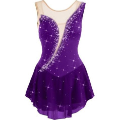 YDHTIZ Девушки Фигурное Катание Конкурс Костюм Коньки Юбки Зимний Спорт Коньки Производительность Платья со Стразами