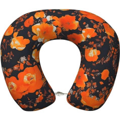 WYCZHY Набор художественных цветочных подушек для путешествий, подарок для шеи, подушки из пены с эффектом памяти, подушки для офисов и автомо