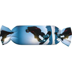 Цилиндрическая подушка ZhanMg Snowboarding Picture Print Candy-Shaped - регулируемая поддержка шеи, подушка для спины, подушка для путешествий из пены с эффекто
