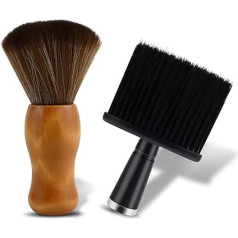 VINEST Professionelle Friseurbürste, 2 Stück, Barbierzubehör, ultraweiche Borsten, Friseur-Nackenbürsten, Haarbürsten-Reinigungswerkzeug zum Abbürsten von Haaren um den Halsausschnitt