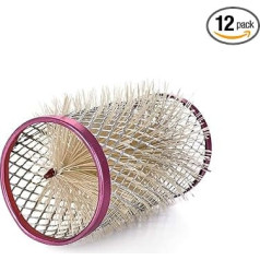 PONIK'S PROFESSIONAL - Металлические бигуди, проволочные бигуди с щетинками, металлические бигуди для волос, 12 штук, бигуди для волос 36 мм, набор бигу