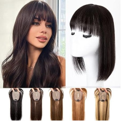 Originea Топпер из настоящих волос для женщин, редеющие волосы, плотность 130%, клипсы, настоящие волосы, 8 x 10 см, тупик ручной работы с кружевным ф