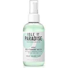 Isle of Paradise Self Tanning Water Moisturizing Natural Ingredients Vegan 200ml Medium
