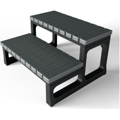 Grevo Universal Spa & Hot Tub Outdoor Steps Non-Slip Brown (Grey)