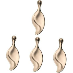 Ipetboom Pack of 4 Shaving Board Scraper Skin Care Tools Massage Tools Face Roller Roller for Your Face Eyes Leaves Shaper Tool Miss Scroll Wheel Zinc Alloy
