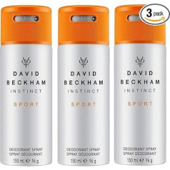 David Beckham Instinct Sport Дезодорант-спрей для тела для мужчин 150 мл упаковка из 3 штук
