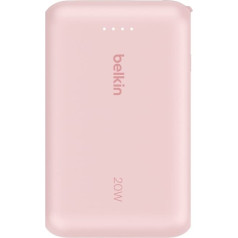 Powerbank boostcharge 10k mah 20w встроенный кабель-c, порт-c, розовый