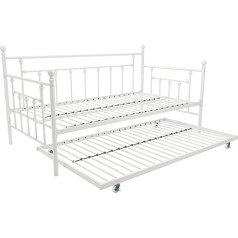 Dhp Furniture DHP Manila Metal Daybed/Trundle White Single