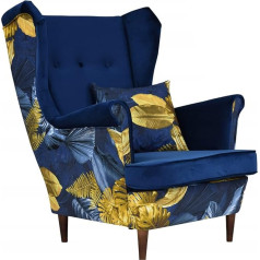 Family Meble Кресло Ari Print Duo Scandinavian, плетеное кресло для отдыха, кресло для гостиной, кресло с спинкой, кресло для телевизора, удобное кресло для г