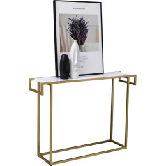 XAoSCd мраморный консольный столик, золотой диванный столик, входной столик, прихожая, коридор, диван, кушетка, гостиная, кофе, 80 × 30 × 80 см,