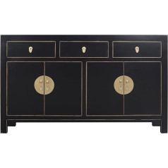 Fine Asianliving Китайский сервант Onyx Black - коллекция Orientique W 140 x D 35 x H 85 см Китайский комод Китайские шкафы Китайская мебель Восточная Азия