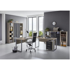 Bmg Möbel Комплект офисной мебели Study Office Edition в цвете дуб сонома / антрацит с глянцевым покрытием (комплект 5)