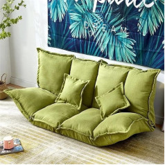Usmask Tatami Lazy Lounge Couch, двойной складной диван, напольный ленивый диван-кровать, мультирегулируемый шезлонг, спальное кресло с 2 подушками, дома
