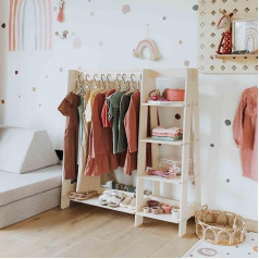 Sweet Home From Wood Детская мебель с вешалкой для одежды, детский шкаф, деревянный детский шкаф, деревянный халат для детской, вигвам