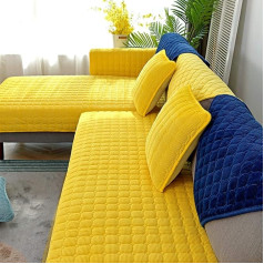 QSCV Угловой диван чехол для собак домашних животных нескользящий диван протектор L форма бархат диван чехол желтый 90 х 160 см 1 шт.