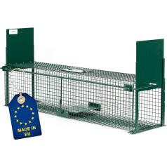 ITA Live Trap 5007 100 x 25 x 25 см Всепогодная и надежная ловушка для куниц с 2 входами Готовая сборка Защита от укусов Ручка для переноски Проволочная к