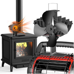 Три мушкетера большой каминный вентилятор, двойной каминный вентилятор, печной вентилятор без питания, 4 лопасти тихий большой каминный ве