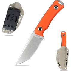 SDOKEDC DC53 Сталь Открытый нож Фиксированный клинок G10 рукоятка с Kydex ножны Охотничий нож для мужчин EDC кемпинг выживания (белый + оранжевый)