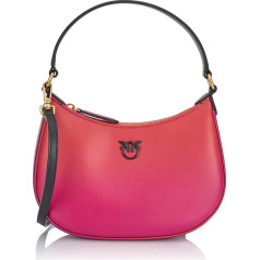 Pinko Ya4l_Mult.Женская сумка Half Moon Mini Leather Gradient, фуксия, оранжевый/черный, Ya4l_mult.fuchsia, orange-black