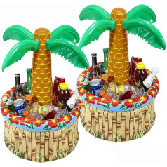 W WIDMANN MILANO Party Fashion - Aufblasbare Palme mit Getränkekühler, zum Befüllen mit Eis und Wasser, Beachparty