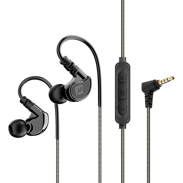 MEE audio M6 Спорт проводные наушники-вкладыши, 3 кнопки пульта дистанционного управления пот водонепроницаемые наушники для бега / тренажерный