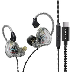 keephifi KBEAR KS1 наушники 2022 двойной магнитной цепи динамический монитор в ухо, 2 съемные штыри, HiFi бас наушники шумоизоляции для музыки, игр, спор