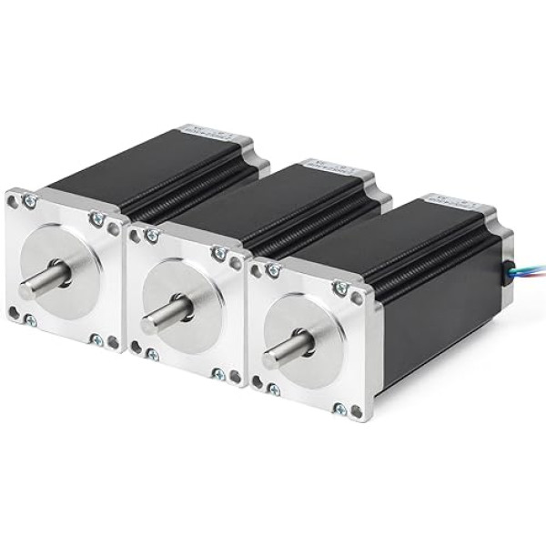 RATTMMOTOR шаговый двигатель 3 шт. Nema 23 шаговый двигатель, двойной вал 4 провода шаговый двигатель 2,8 Нм (425 унций) 3A 1,8 град 57 x 57 x 112 мм для 3D принтер
