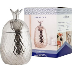 Ананасовое ведро для льда золото/Ведро для льда с крышкой/Ведро для фруктов/Ведро для льда для вечеринок (серебро)