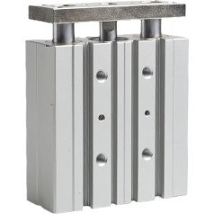 Pneumatik-Luftzylinder, Kompakter Führungszylinder dünn drei Achsen Luftpneumatikzylinder mit Führungsstange TCM12X10S TCM16X20S TCM12X25S TCM12X50S TCM16X60S für automatische Ausrüstung(10mm stroke,T